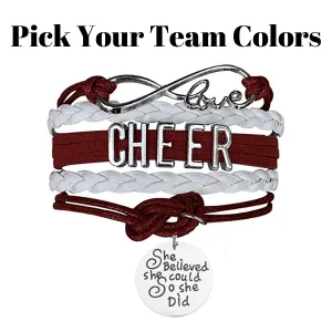 Cheer Bracelet with Inspirational Charms