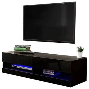 Galicia 120cm Wall Tv Unit With LED Black