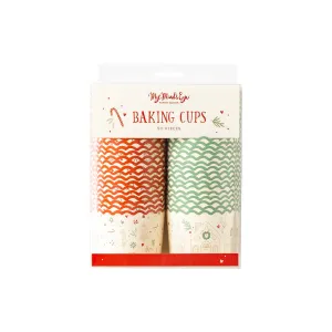 Gingerbread Lines Baking Cups (50 pcs)