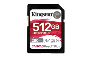 Kingston Canvas React Plus - Flash Memory Card - 512 Gb - Sdxc Uhs-Ii