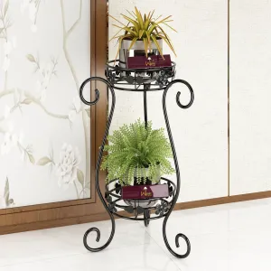 Metal Flower Pot Stand‎ (Black)