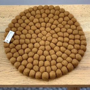 NZ Wool Pot Stand / Trivet – Ochre (30cm)