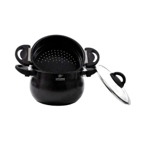 Pot With Steamer 26cm Black