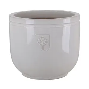 Woodlodge 30cm White RHS Harlow Low Jar Pot